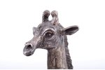 статуэтка, серебро, "Жираф", 800 проба, 247.45 г, h 16.3 см, Италия...