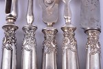 set of 5 flatware items, silver/metal, 950 standart, total weight of items 745.50g, France, 32.7 - 2...