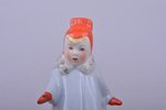 figurine, A girl wearing coat (Winter), porcelain, Riga (Latvia), USSR, Riga porcelain factory, mold...