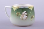 small cup, with matched saucer, porcelain, Gardner porcelain factory, Russia, the 2nd half of the 19...