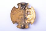 badge, Army expert-shooter (rifle shooting), Latvia, 20-30ies of 20th cent., 32 x 30.6 mm...