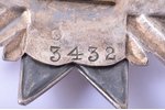 знак, Aizsargi (Защитники), № 3432, серебро, 875 проба, Латвия, 20е-30е годы 20го века, 47.5 x 47.1...