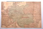 karte, "Eiropas kara kabatas formāta karte. Karadarbības austrumu teātris, rietumu teātris, Kaukāza-...