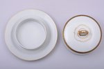 butter dish, porcelain, M.S. Kuznetsov manufactory, Riga (Latvia), 1934-1936, Ø 16 cm, h 9.3 cm, thi...
