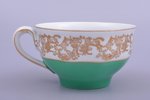 tea pair, porcelain, M.S. Kuznetsov manufactory, Riga (Latvia), 1934-1936, h (cup) 5.8 cm, Ø (saucer...