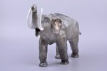 figurine, Elephant, porcelain, Germany, Rosenthal, the 40ies of 20th cent., h 20.7 cm...