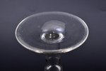 wine glass, Iļģuciems Glass factory, Latvia, the 20-30ties of 20th cent., h 20.8 cm, small chips on...