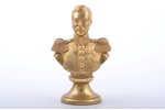 бюст, Алексей Михайлович, бронза, h 14 см, вес 762.50 г., Российская империя, 19-й век, Санкт-Петерб...