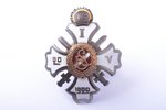 badge, 1st graduation of the Military school, silver, gold, enamel, Latvia, 20ies of 20th cent., 51...