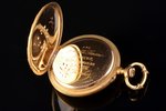 pocket watch, gold, enamel, diamonds, 18 K standart, 19.22 g, 3.5 x 2.8 cm, Ø 28 mm...