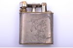 lighter, silver/metal, 875 standart, the 20-30ties of 20th cent., total weight of item 46.25g, Latvi...