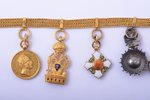pendant, with 7 miniature orders, silver, gold, enamel, 18 k standard, France, 16.62 g, one of the o...