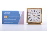 настольные часы, "Jaeger-LeCoultre", Франция, 223.70 г, 6.6 x 6 см, исправные...