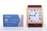 настольные часы, "Cartier", кварцевые, Швейцария, 80-е годы 20го века, 380.90 г, 9.7 x 7.2 см, в фут...