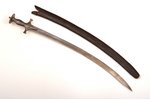 sabre, total length 71.5 cm, blade length 59.4 cm, Damascus steel, Asia...
