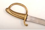 Naval short sword, total length 73.5 cm, blade length 58.5 cm, France, the middle of the 19th cent....