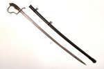 sabre, total length 93.6 cm, blade length 80.3 cm, Damascus steel, Germany/Prussia, the 2nd half of...