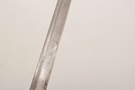 zobens, kopējais garums 93.6 cm, asmeņa garums 80.3 cm, damaskas tērauds, Vācija/Prūsija, 19. gs. 2....