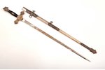 ceremonial masonic sword, total length 89.8 cm, blade length 71.4 cm...