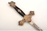 masonu ceremoniālais zobens, kopējais garums 89.8 cm, asmeņa garums 71.4 cm...