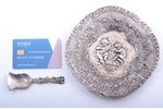 decorative plate with spoon, silver, 830 standart, total weight of items 176.25g, Finland, plate 16....