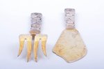 set of 2 flatware items, silver, 830 standard, total weight of items 116.10, gilding, 23 / 20.6 cm,...