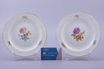 pair of plates, porcelain, Meissen, Germany, Ø 18.3 cm...
