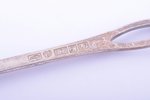 set of 6 latte spoons, silver, 830 standard, 79.25 g, gilding, 16.9 cm, Finland, in a box...
