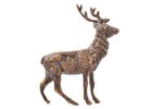 figurine, Deer, bronze, 11.1 x 9.5 x 4 cm, weight 327.75 g., the border of the 19th and the 20th cen...