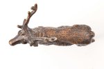 figurine, Deer, bronze, 11.1 x 9.5 x 4 cm, weight 327.75 g., the border of the 19th and the 20th cen...