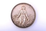 настольная медаль, сельскохозяйственное общество, серебро, 950 проба, Франция, 1903 г., Ø 46.3 мм, 4...