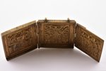 icon with foldable side flaps, copper alloy, Russia, the border of the 19th and the 20th centuries,...