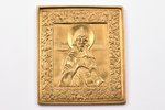 ikona, Sirdsskaidrais Nifonts, Kipras bīskaps, vara sakausējuma, zeltījums, Krievijas impērija, 19....