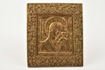ikona, Kazaņas Dievmāte, vara sakausējuma, Krievijas impērija, 19. un 20. gadsimtu robeža, 11 x 9.8...