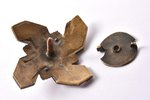 nozīme, Radiotelegrāfistu kursi, bronza, Latvija, 1921 g., 43 x 43.6 mm...