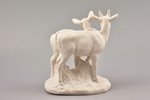figurine, 11/5000 Deer calves, bisque, Riga (Latvia), USSR, sculpture's work, Riga porcelain factory...