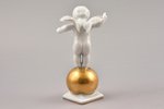 статуэтка, ангел на золотом шаре, фарфор, Рига (Латвия), фабрика М.С. Кузнецова, 1937-1940 г., первы...
