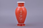 vase, porcelain, Dulevo, USSR, 1940-1946, h 22.2 cm...