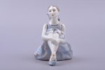 статуэтка, Балерина, фарфор, Рига (Латвия), СССР, Рижская фарфоровая фабрика, автор модели - Римма П...