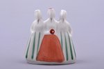 figurine, Girls in traditional costumes, porcelain, Riga (Latvia), USSR, Riga porcelain factory, mol...