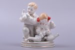 statuete, Bērni ar baložiem, porcelāns, Rīga (Latvija), PSRS, Rīgas porcelāna rūpnīca, modeļa autors...