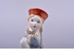 figurine, Folk dance (girl), porcelain, Riga (Latvia), USSR, Riga porcelain factory, molder - Leja N...
