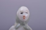 figurine, Girl on the Stone, porcelain, Riga (Latvia), USSR, Riga porcelain factory, molder - Beatri...
