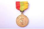 медаль, Vytautus Didysis (Витовт Великий), бронза, позолота, Литва, 35.9 x 30.6 мм...