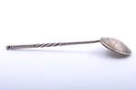 teaspoon, silver, made of 5 lats coin (1929), 36.40 g, 13.3 cm, the 20-30ties of 20th cent., Latvia...