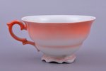 tējas pāris, porcelāns, M.S. Kuzņecova rūpnīca, Rīga (Latvija), 1934-1940 g., h (tasīte) 6.1 cm, Ø (...