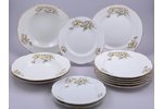 комплект из 12 тарелок: 3 суповые тарелки (Ø25.1 cm), 6 тарелок (Ø24.8 cm), 3 тарелки (Ø20.9 cm), фа...
