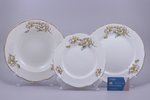 комплект из 12 тарелок: 3 суповые тарелки (Ø25.1 cm), 6 тарелок (Ø24.8 cm), 3 тарелки (Ø20.9 cm), фа...