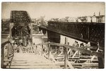 photography, World War I, Riga, destroyed railway bridge, Latvia, beginning of 20th cent., 8.4 x 13....