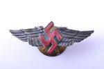 epaulet, gorget patch, Military aviation regiment, silver, enamel, Latvia, 20-30ies of 20th cent., 1...